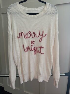 Women’s Cream 'Merry & Bright' Knit Sweater